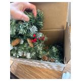 2.5FT Prelit Small Outdoor Christmas Tree Set for Porch