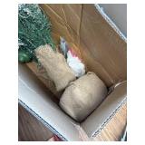 $84 4 Ft Pre-Lit Flocked Tree w/150 LED Lights, 350 Tips, Metal Stand