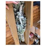 Snow Flocked Christmas Tree 5 FT Bendable with Metal Stand