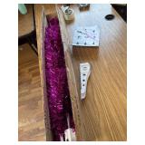 6ft Purple Tinsel Christmas Tree for Home Decorations, 550 Tips
