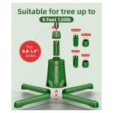 $55 2024 Rotating Xmas Tree Stand for 6ft-9ft, 360 Revolving Base