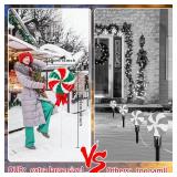 4 Pcs 4ft Large Lollipop Christmas Pathway Lights w/Bows