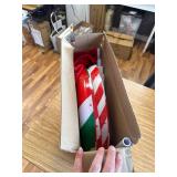 4 Pcs 4ft Large Lollipop Christmas Pathway Lights w/Bows