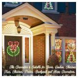 16" Waterproof Christmas Silhouette Lights, 4 Pack - 200 Bulbs