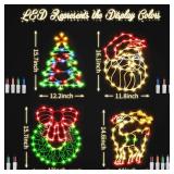 16" Waterproof Christmas Silhouette Lights, 4 Pack - 200 Bulbs