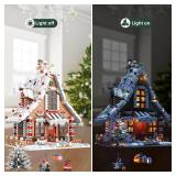 $65 Christmas Gingerbread House Building Set Toys, w/ Led Light