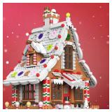 $65 Christmas Gingerbread House Building Set Toys, w/ Led Light