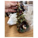 Christmas Tree Nativity Scene with Figurines LED Light