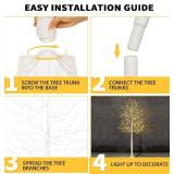 Lighted Birch Tree w/144 Warm Lights, For Xmas/Party Decor