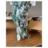 Soaoo 4 Pcs Mini Snowy Christmas Tree Table Decor, 22 Inch