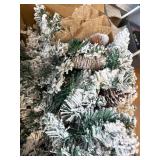Soaoo 4 Pcs Mini Snowy Christmas Tree Table Decor, 22 Inch