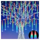 $60 4 Pack Xmas Meteor Shower Lights 20in 40 Tubes 1440 LEDs