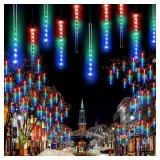 $60 4 Pack Xmas Meteor Shower Lights 20in 40 Tubes 1440 LEDs