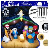 $57 7 FT Christmas Inflatables Nativity Scene Outdoor Decorations