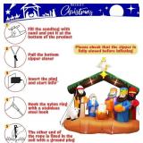 $57 7 FT Christmas Inflatables Nativity Scene Outdoor Decorations