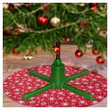 COOLWUFAN 360 Rotating Stand for Up to 9ft & 120lb Trees