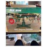 COOLWUFAN 360 Rotating Stand for Up to 9ft & 120lb Trees