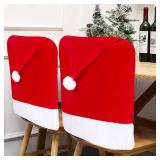 Christmas Chair Covers Set of 4 - Indoor Family Holiday Decor