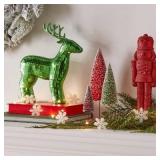 30ct LED Dewdrop Glitter Snowflakes String Lights - Wondershop