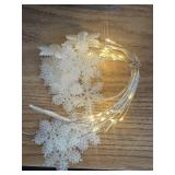 30ct LED Dewdrop Glitter Snowflakes String Lights - Wondershop