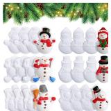 Syhood 24 Pcs DIY Ceramic Christmas Ornaments for Kids