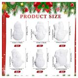 Syhood 24 Pcs DIY Ceramic Christmas Ornaments for Kids