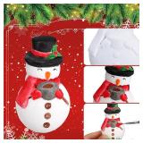 Syhood 24 Pcs DIY Ceramic Christmas Ornaments for Kids