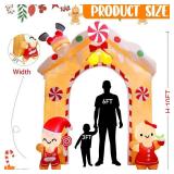 $70 OurWarm 10FT Gingerbread Man Inflatable Archway with LED Lights