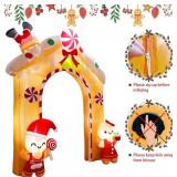 $70 OurWarm 10FT Gingerbread Man Inflatable Archway with LED Lights