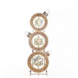 $499 6 Pre-Lit Stacked Ornament D cor, Gold Christmas Decoration