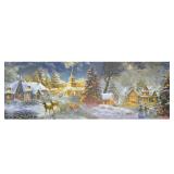 Winter Christmas Village LED Landscape Wall Art