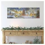 Winter Christmas Village LED Landscape Wall Art