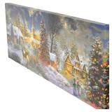 Winter Christmas Village LED Landscape Wall Art