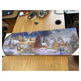 Winter Christmas Village LED Landscape Wall Art
