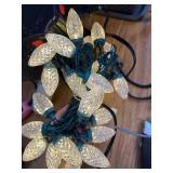 LED C9 Faceted String Lights Warm White Green Wire