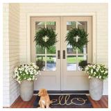 24" Norfolk Pine Wreath, Real Touch Artificial Holiday Decor