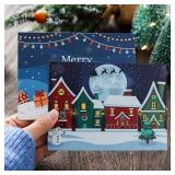 20 Merry Christmas Cards Boxed with Envelopes, Unique Designs