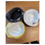 3 Pack New Year Fedora Hats Sequin Gold Black Silver