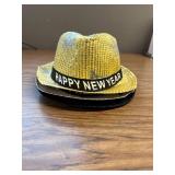3 Pack New Year Fedora Hats Sequin Gold Black Silver