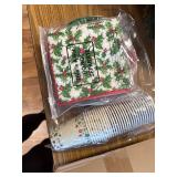 120 Pcs Christmas Plates & Napkins Party Set, 30 Napkins & Cups