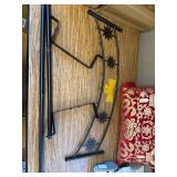 Freestanding Stocking Holder Stand, Metal with 8 Hooks