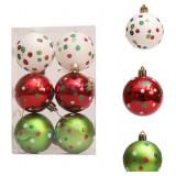 Ochine Glittering Christmas Tree Balls Red Green Ornaments