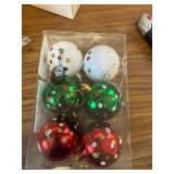 Ochine Glittering Christmas Tree Balls Red Green Ornaments