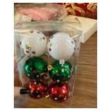 Ochine Glittering Christmas Tree Balls Red Green Ornaments