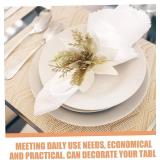 6pcs Plastic Napkin Rings Elegant Flower Buckles for Table Decor