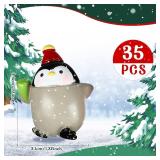 35 Pcs Christmas Miniature Figurines - DIY Snow Globe Decor