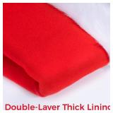 RJVW Unisex Velvet Santa Hat for Holiday Party