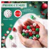 40 Pcs 20mm Christmas Bead Rhinestone Resin for DIY Crafts