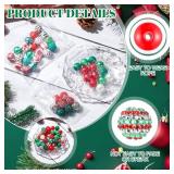 40 Pcs 20mm Christmas Bead Rhinestone Resin for DIY Crafts