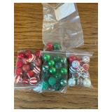 40 Pcs 20mm Christmas Bead Rhinestone Resin for DIY Crafts